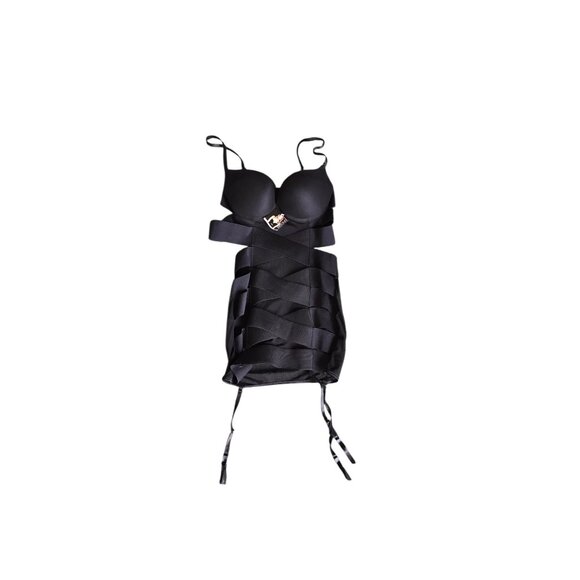 NWT Pleasure Bound Black Bondage Lingerie - Picture 1 of 6